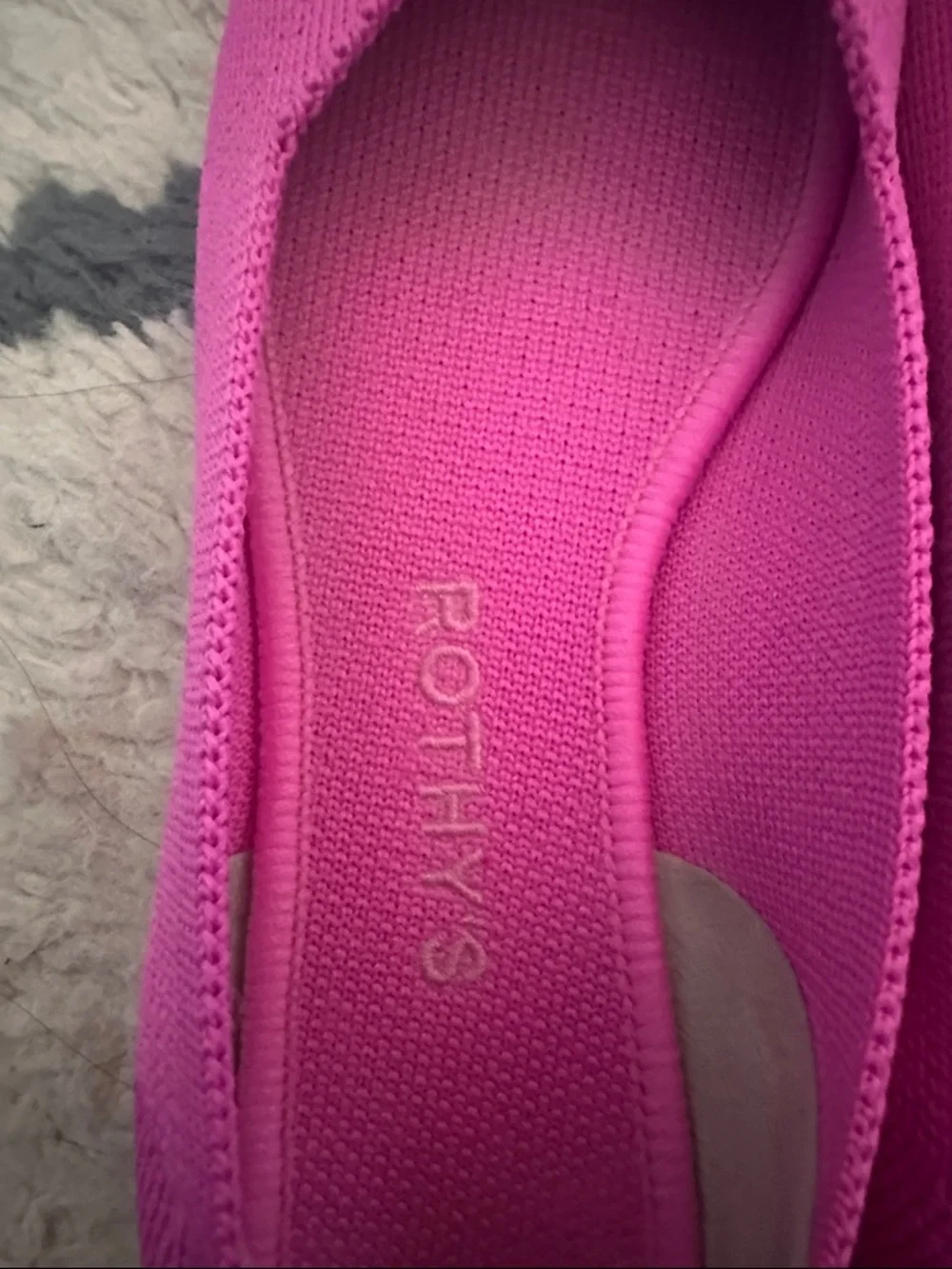 Rothy's Women’s The Point in Dragonfruit. Well loved. Size 6 - Picture 2 of 4
